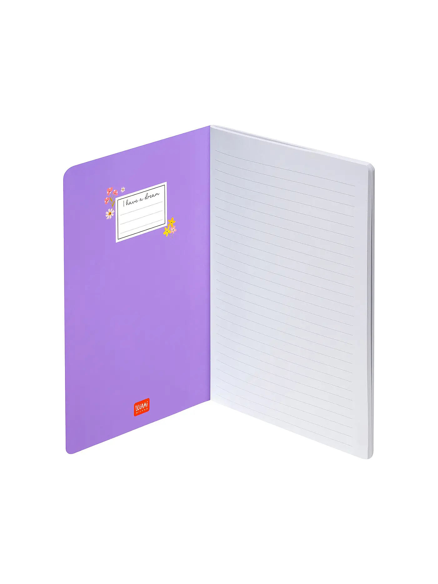 LEGAMI | Liniertes Notizbuch - Large - B5-Format Flowers | 